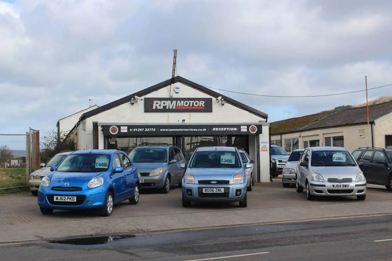 RPM Motor Services garage and forecourt in Seaton
